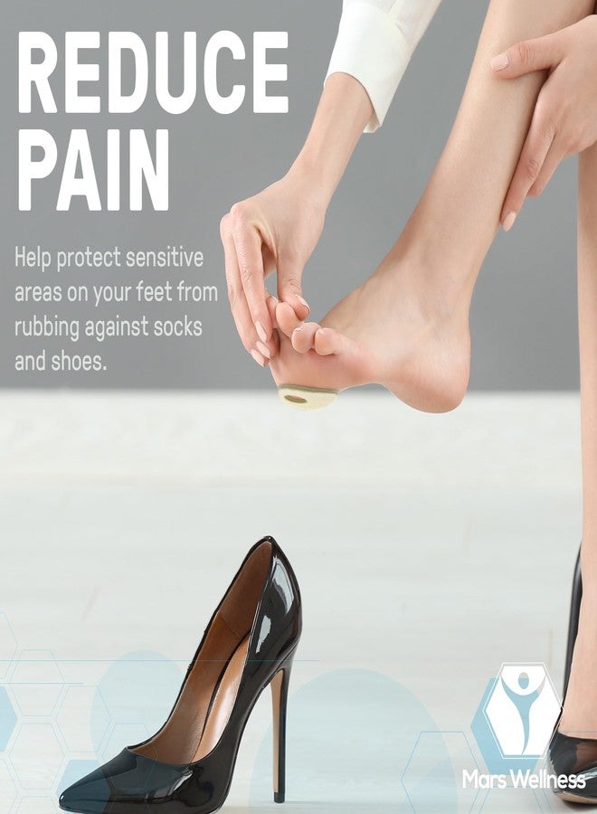 MARS WELLNESS Oval Shaped Felt Callus Protective Pads - Adhesive Foot Pads That Surround Calluses from Rubbing On Shoes - 1/8" - 25 Pack - Image 4